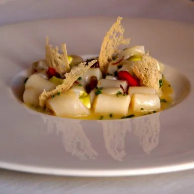 Callos de bacalao al Pil pil de aceite