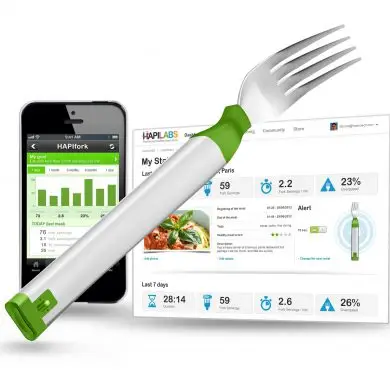 HAPIfork aplicacion del tenedor inteligente