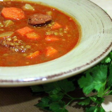 Lentejas con verduras en Thermomix