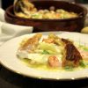 Plato Lubina al horno con gambas