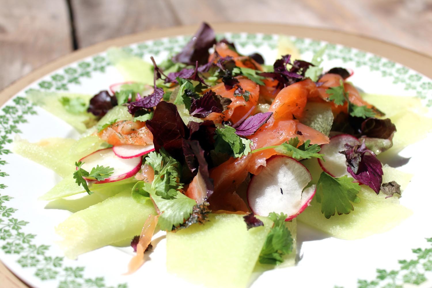 Ensalada de melón con salmón