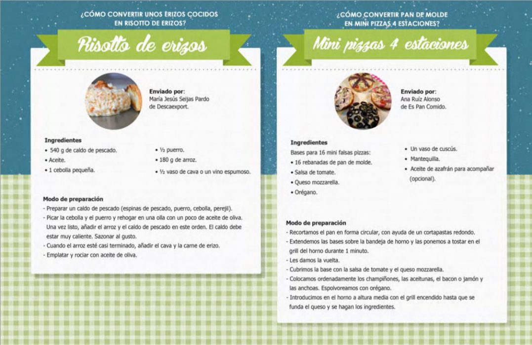 recetas de aprovechamiento