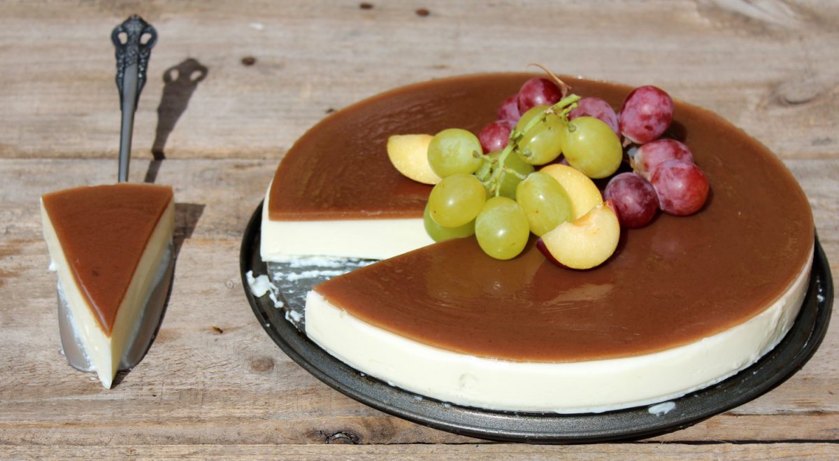 Tarta de queso con crema de castañas