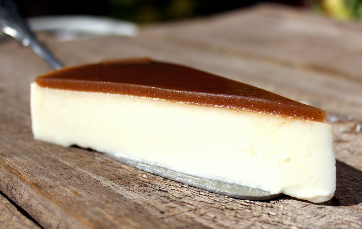 Tarta de queso sin horno fácil con crema de castañas