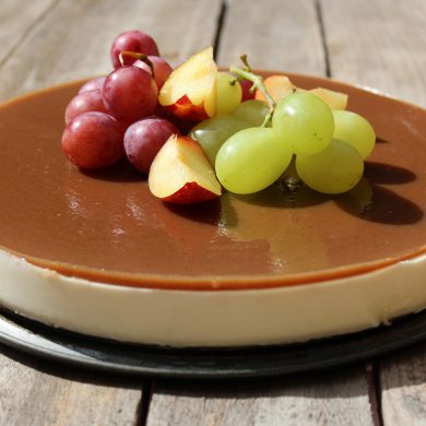 tarta de queso y castañas