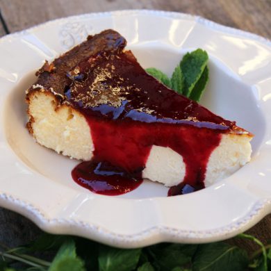 Tarta de queso con mermelada de frutos rojos - Cheesecake