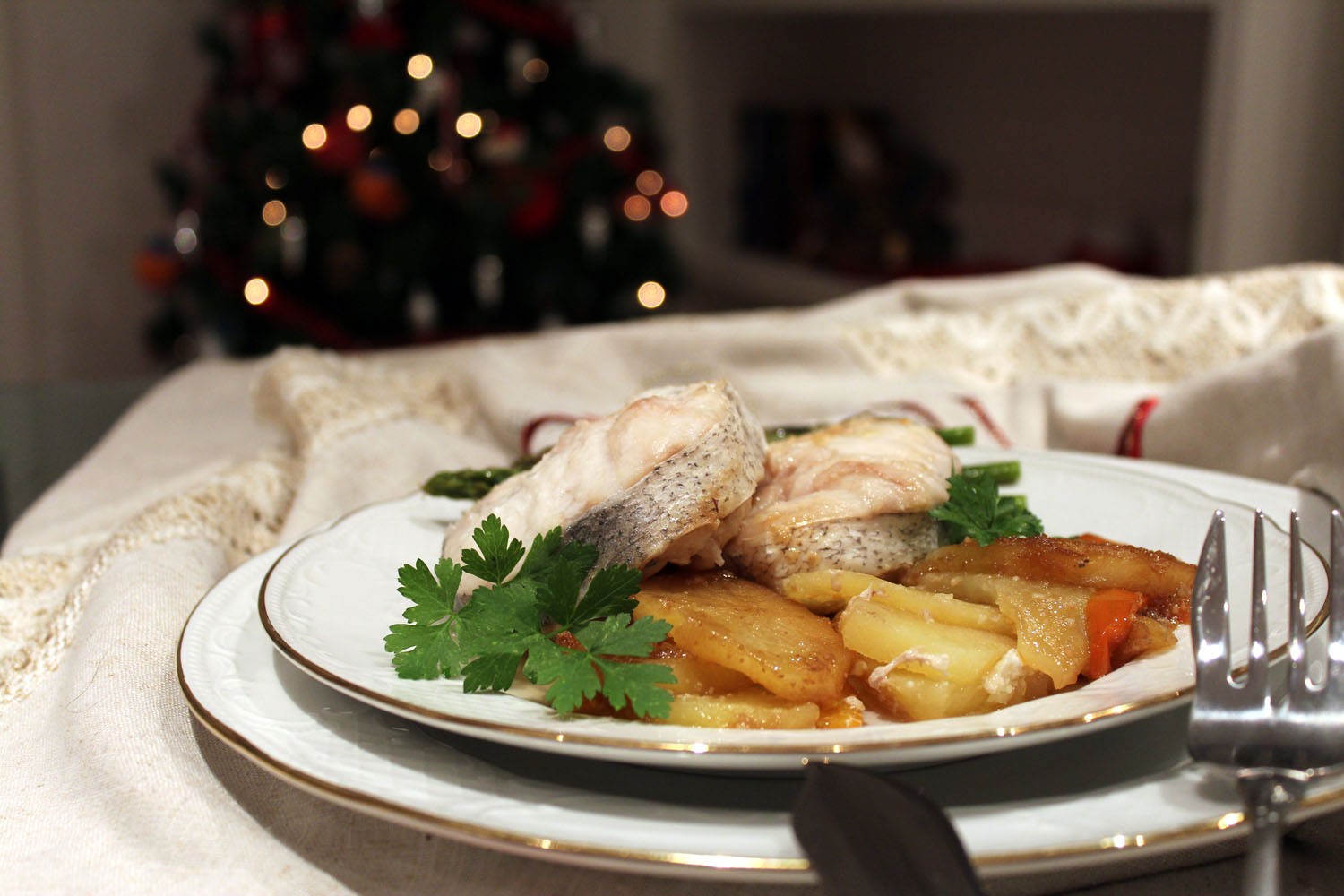 Merluza al horno para Navidad