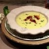 Crema de coliflor y salsa carbonara