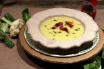 Crema de coliflor con salsa carbonara Crema de coliflor y salsa carbonara