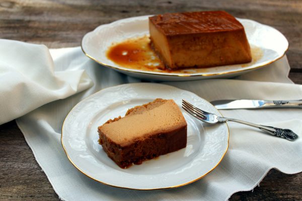 Flan de Turrón sin lactosa