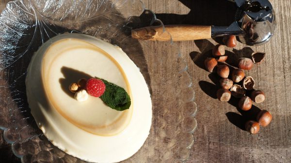 Panacota con crema de avellanas