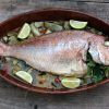 pescado al horno con guarnición