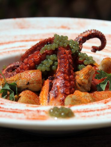 Alcachofas con pulpo