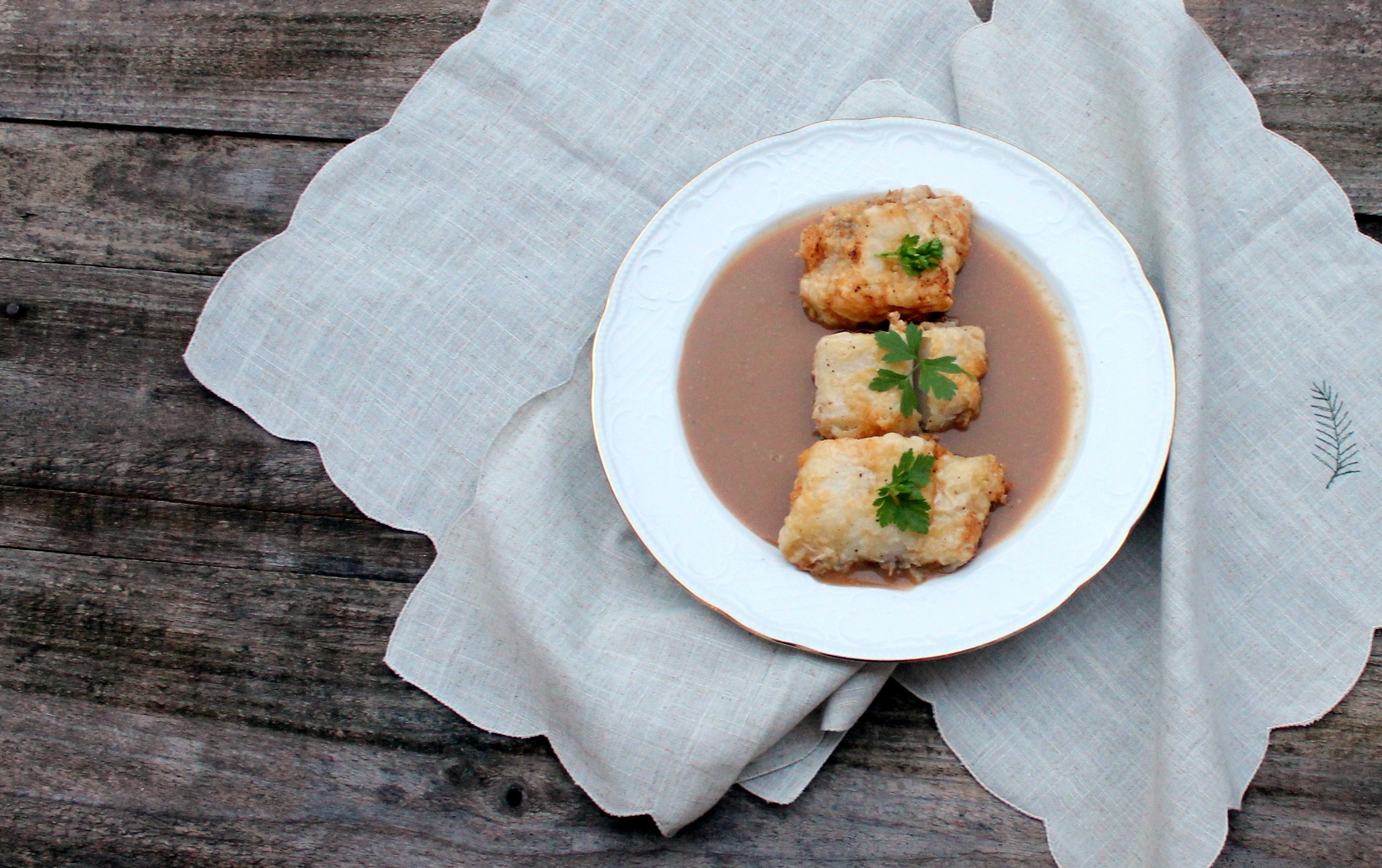 Bacalao en salsa de marisco