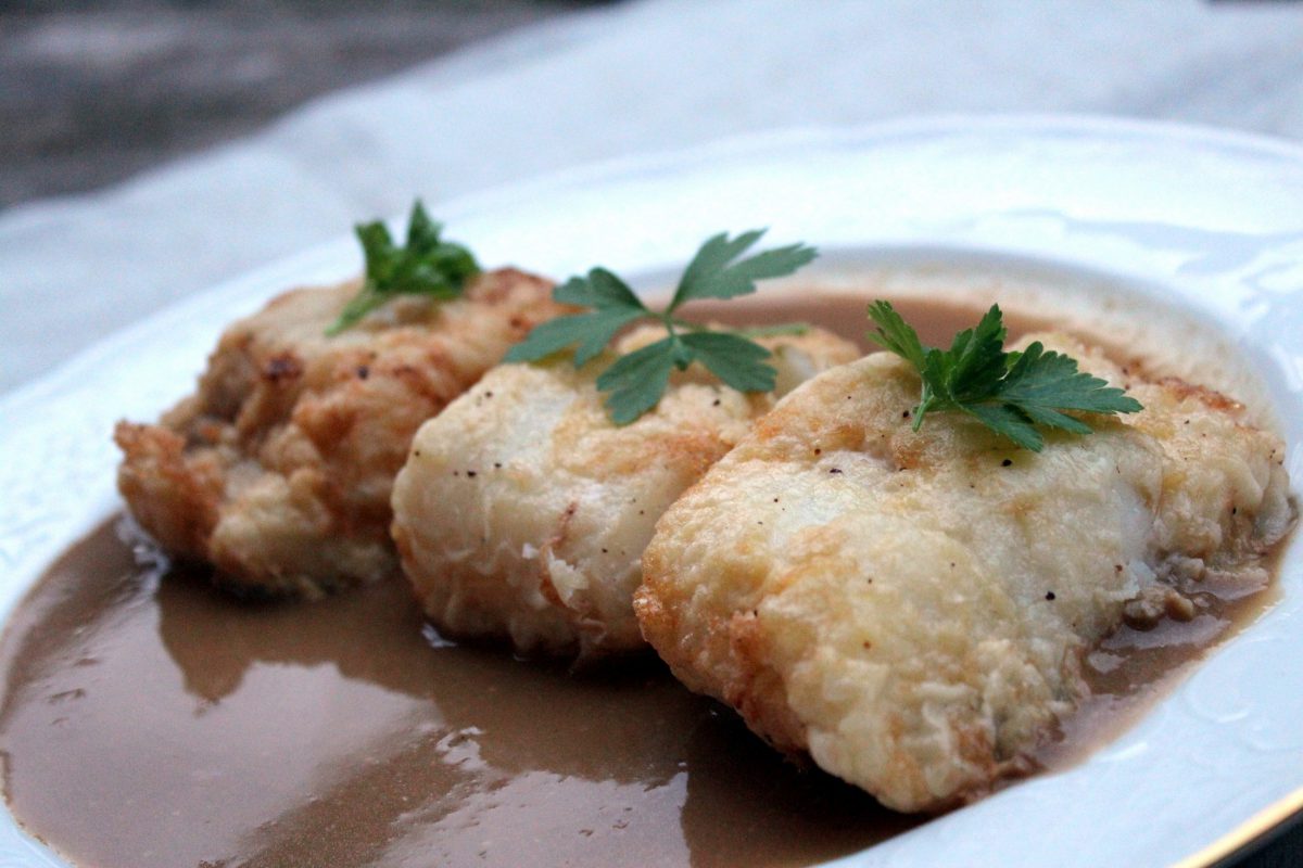 Bacalao en salsa de marisco