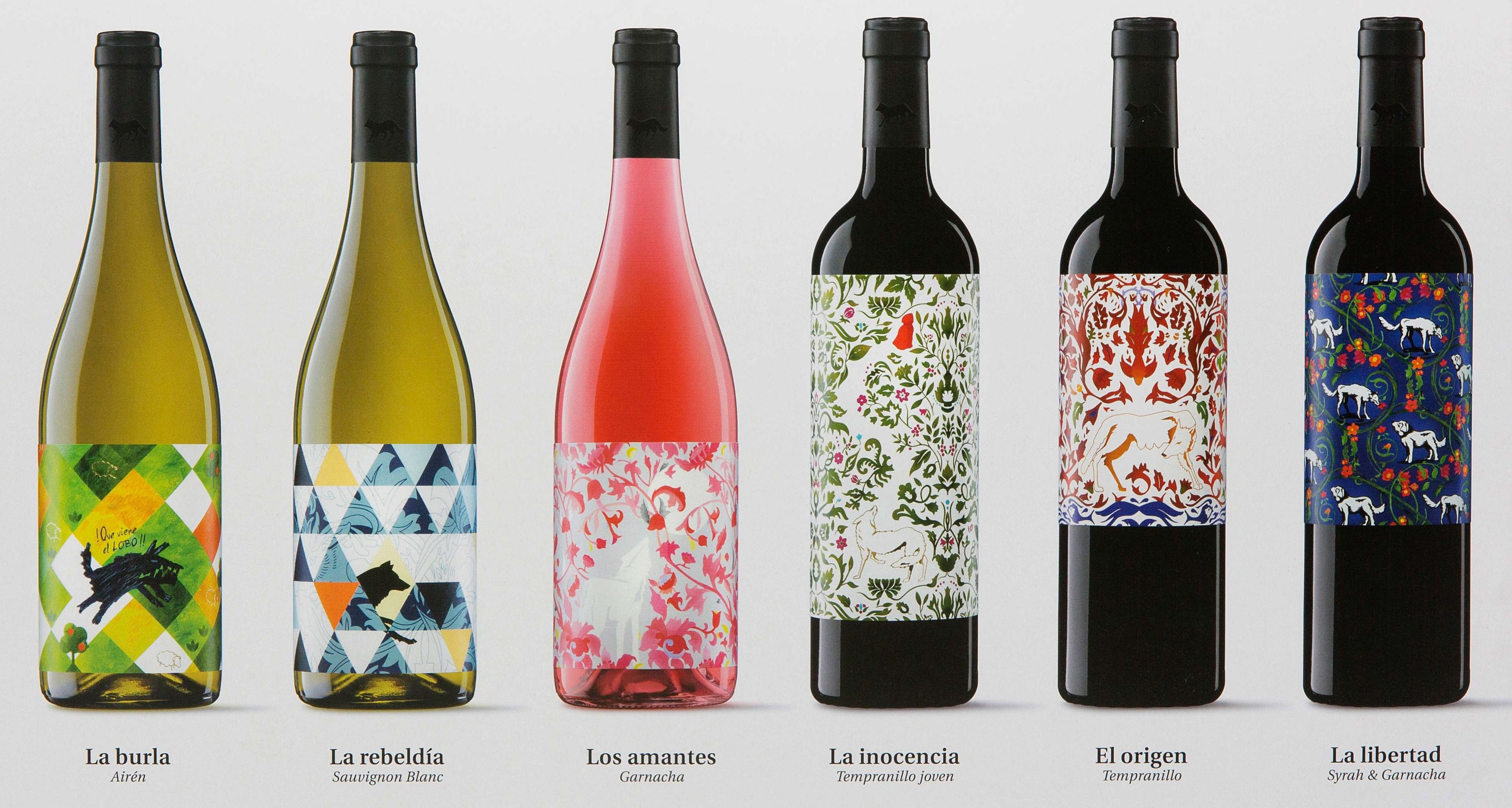 Trasera estuche edición especial con las 6 botellas de la Manada Luparia