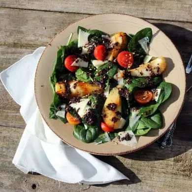 Ensalada de espinacas con pera 1
