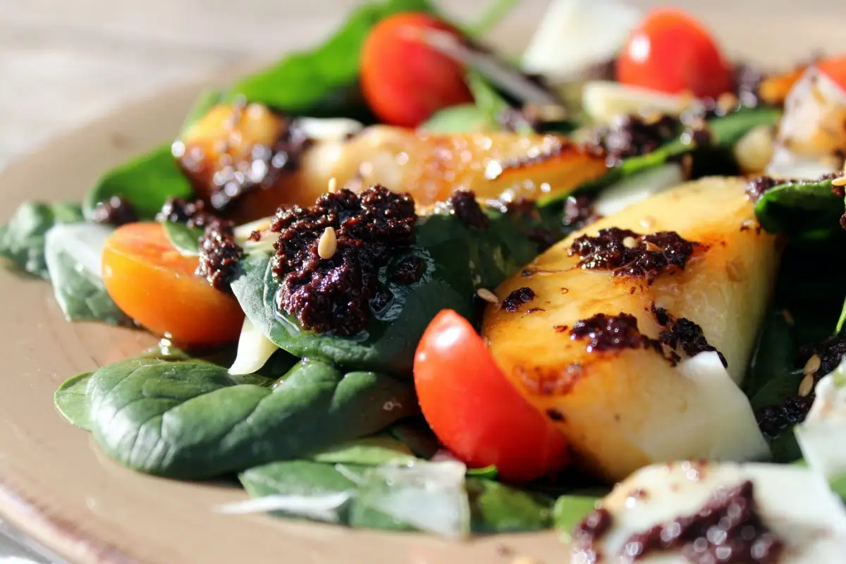 Ensalada de espinacas con pera 2 Ensalada de espinacas con pera