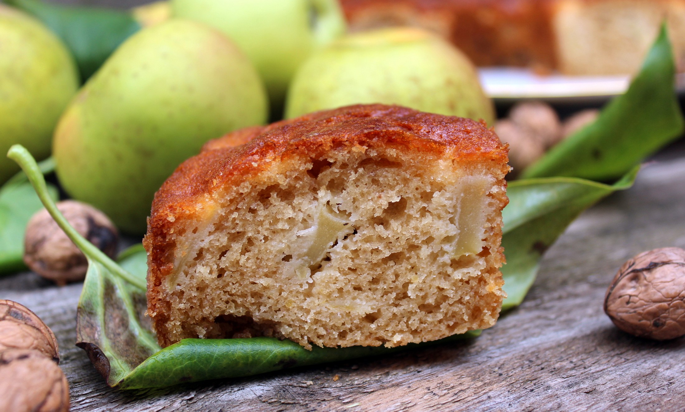 Bizcocho de manzana y nueces