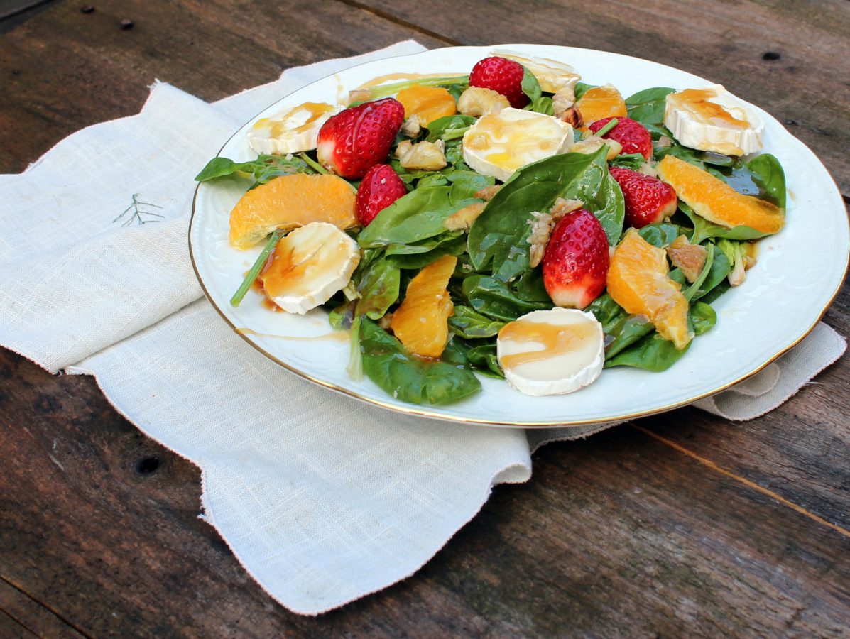 Ensalada de Espinacas con queso de cabra (2)