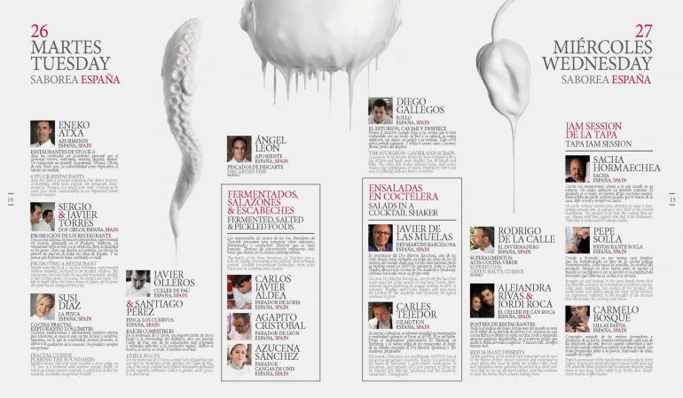 Programa Madrid Fusión 2016