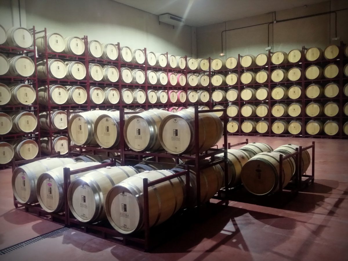 Sala de barricas - Bodega Estancia Piedra