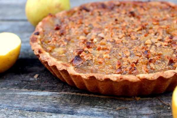 Tarta de Manzana y turrón en Pasta Flora