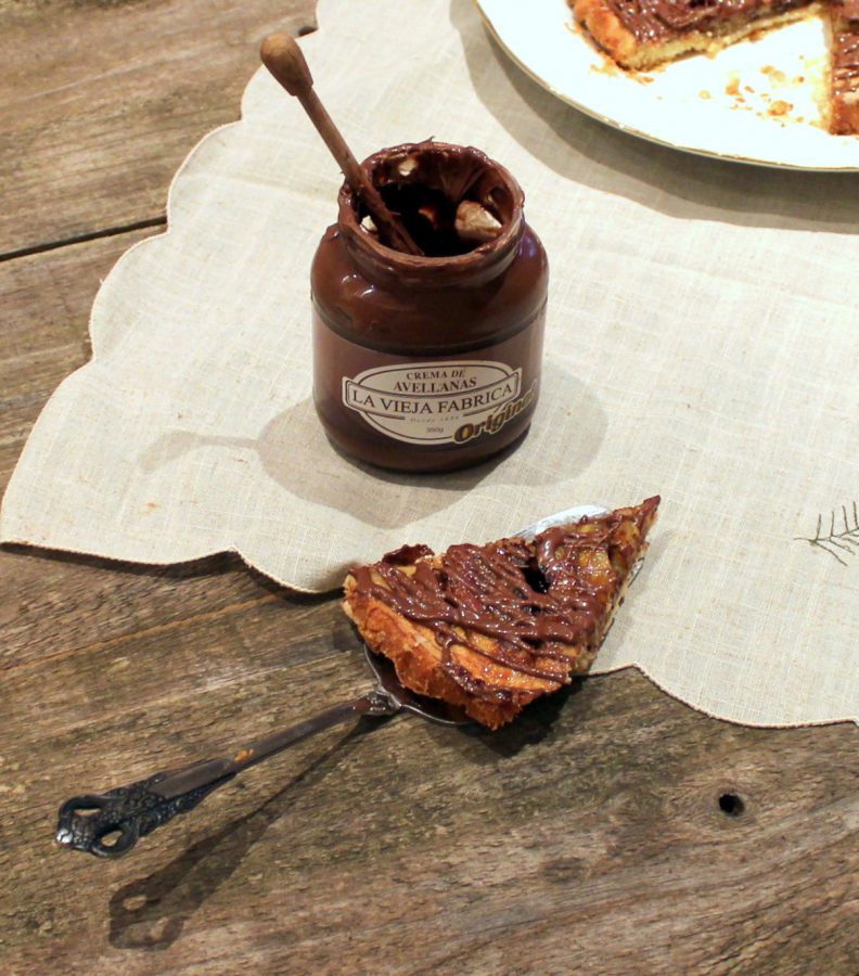 Tarta Tatín de plátano con Crema de Avellanas