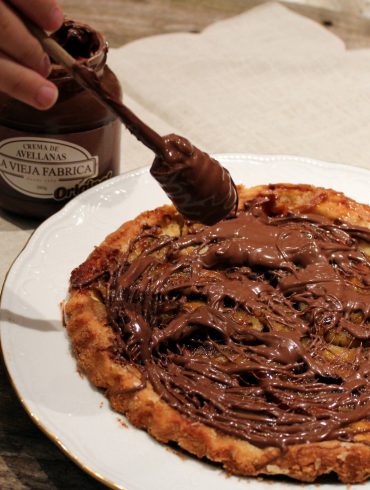 Tarta Tatín de plátano con Crema de Avellanas