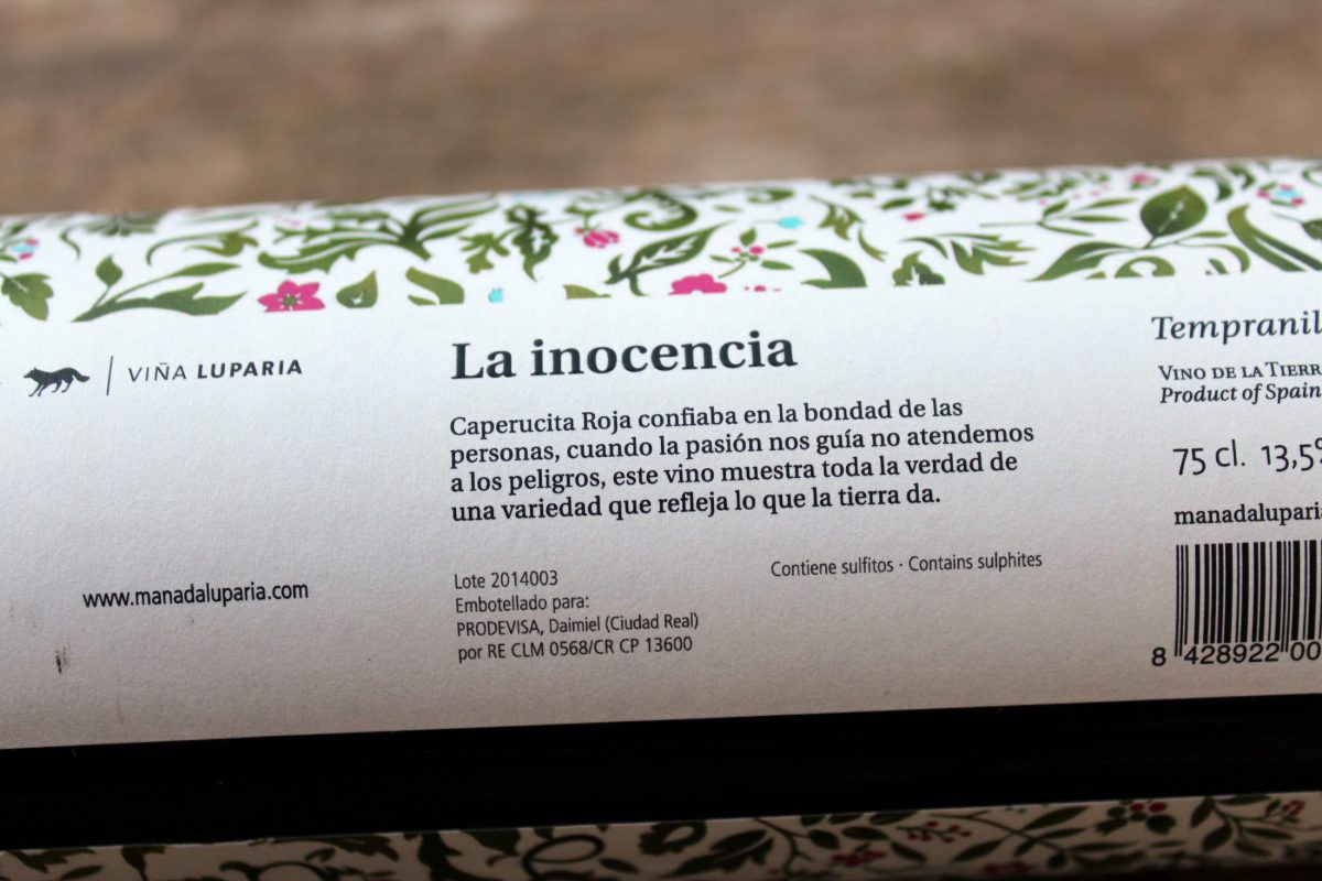 La Inocencia 2014 (Tempranillo):