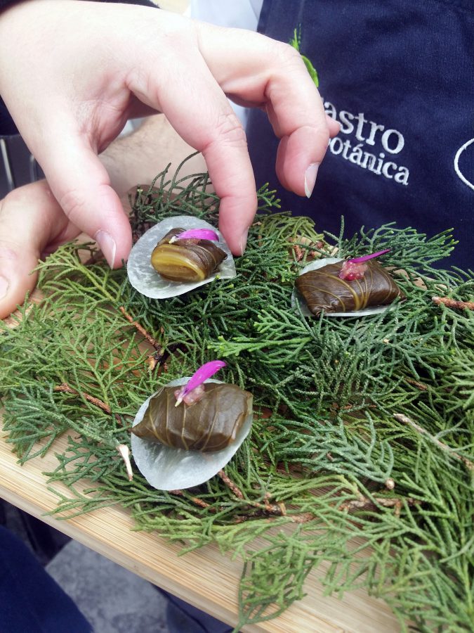 Bok choy fermentado con caviar cítrico y ajo negro - Rodrigo de la Calle - El Invernadero