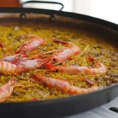 Fideua con Gamba Roja Ibicenca (Sa Nansa)