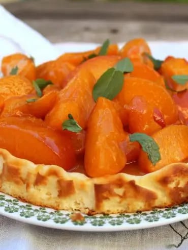 Tarta de queso y albaricoques