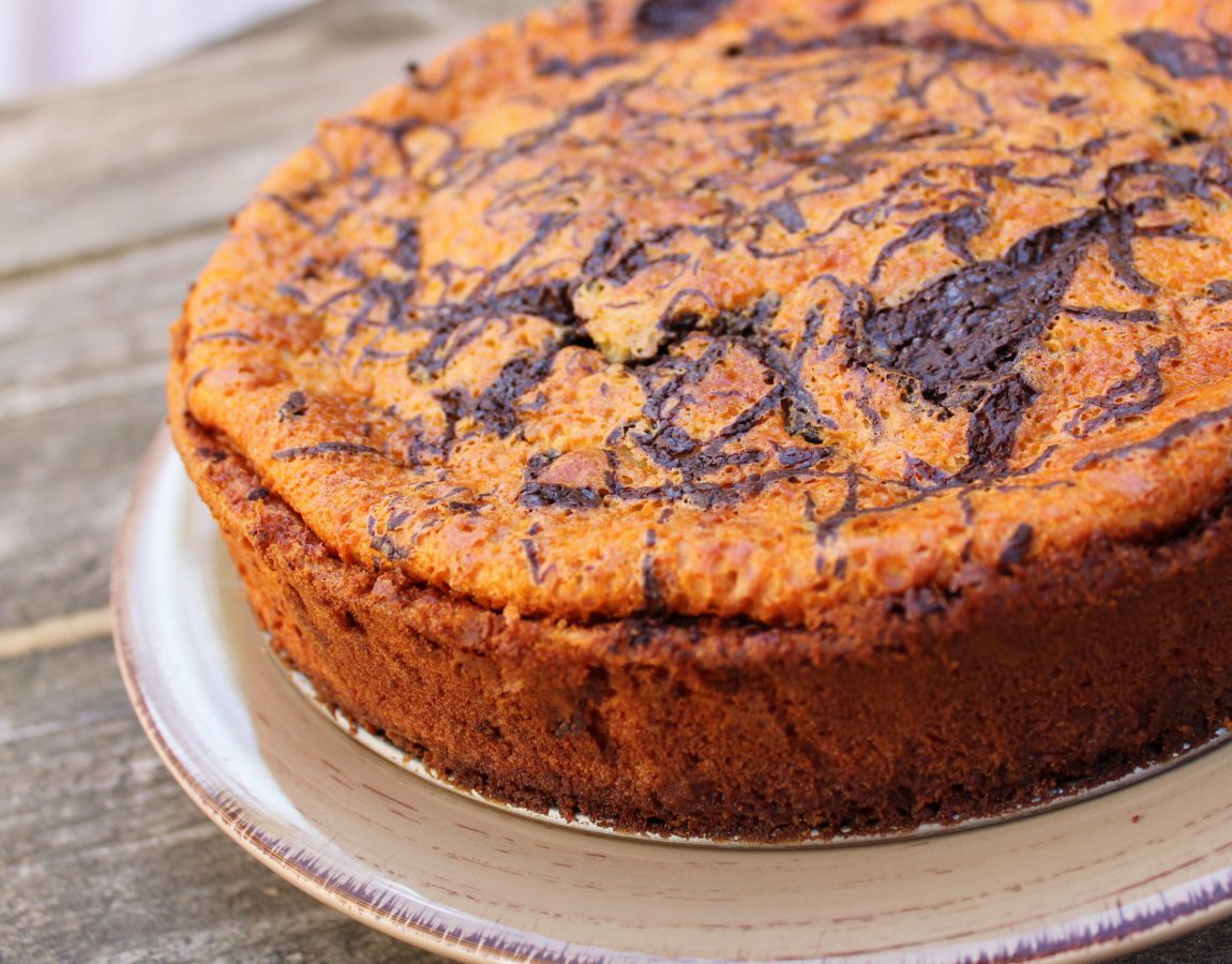 Tarta de queso y chocolate negro