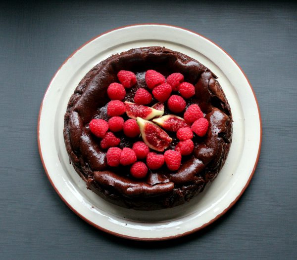 Tarta de queso y chocolate