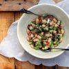 Ensalada de alubias templada con romanesco