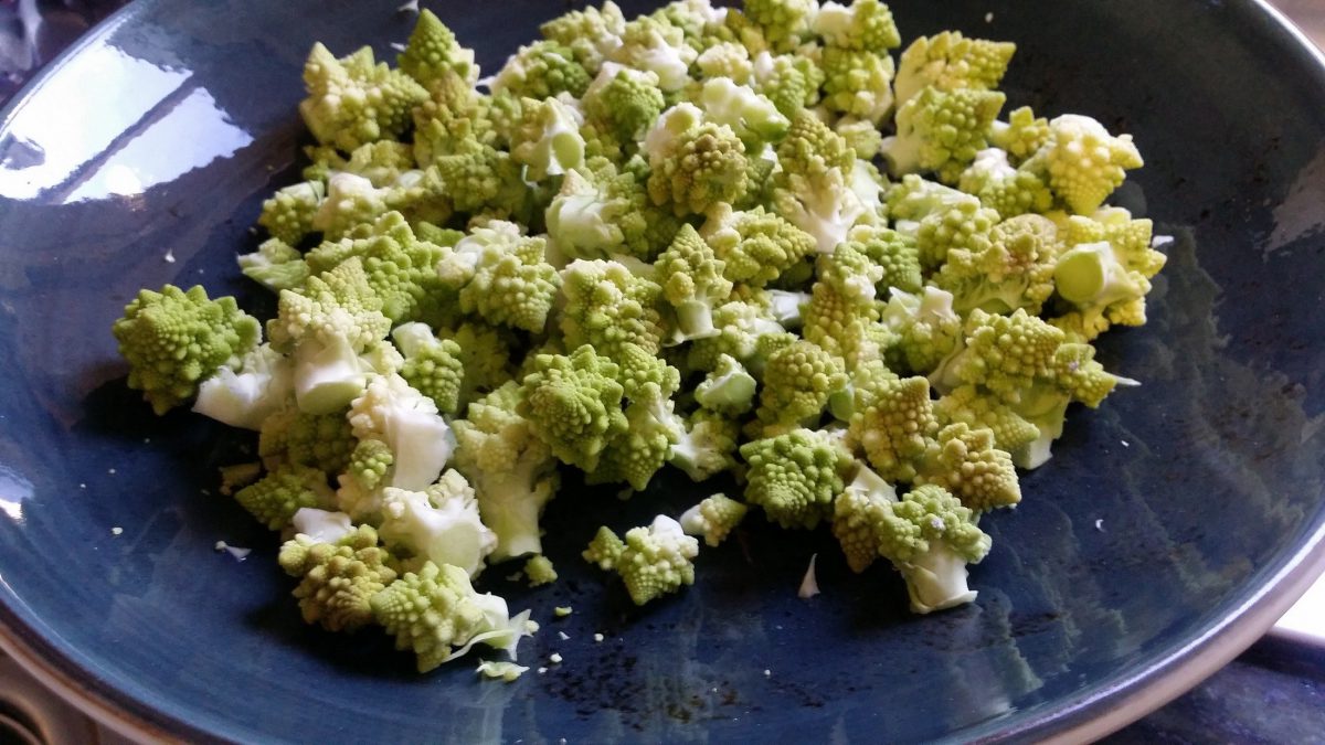 Ramilletes de romanesco cocidos