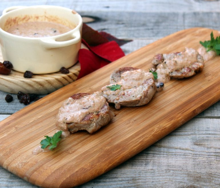 Solomillo de cerdo con salsa