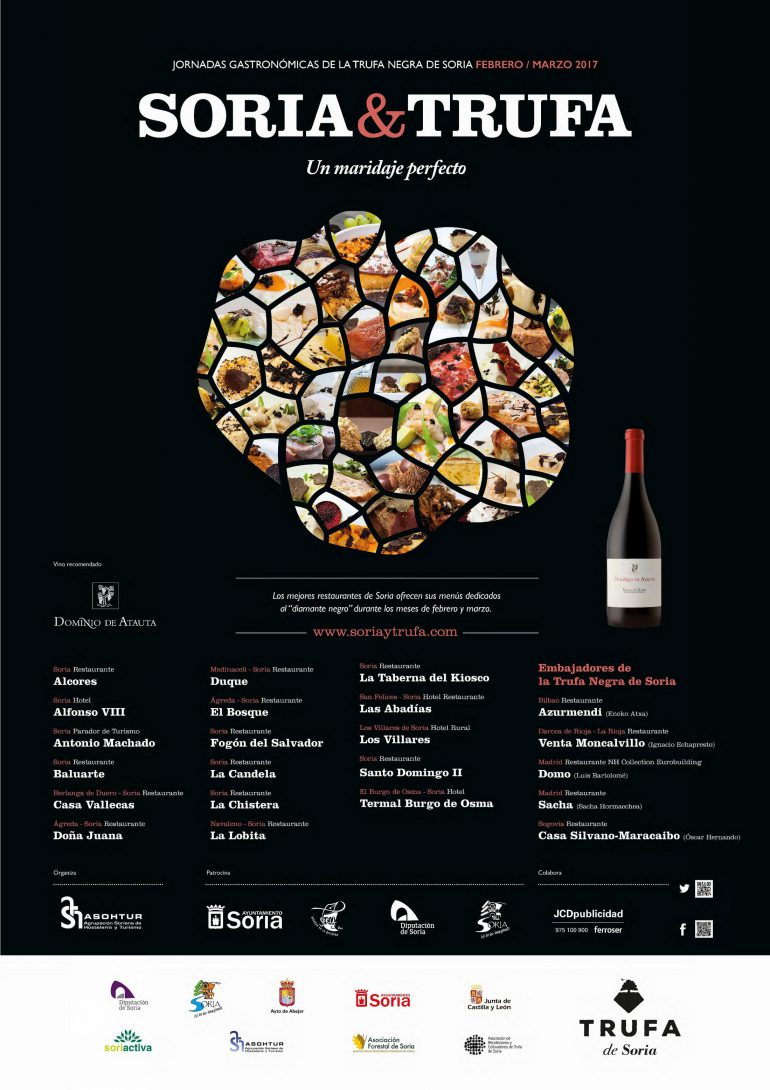 Cartel Soria y Trufa, 3ª Jornadas Gastronómicas de la Trufa de Soria