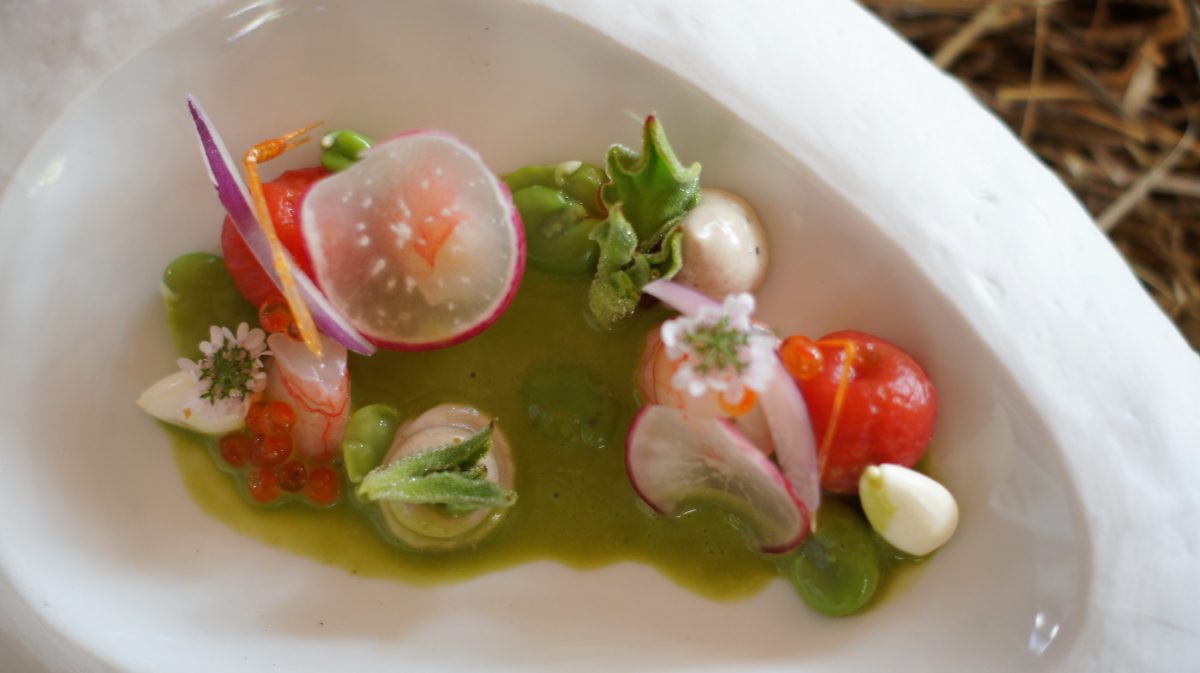 Ensalada de gamba roja en salmuera