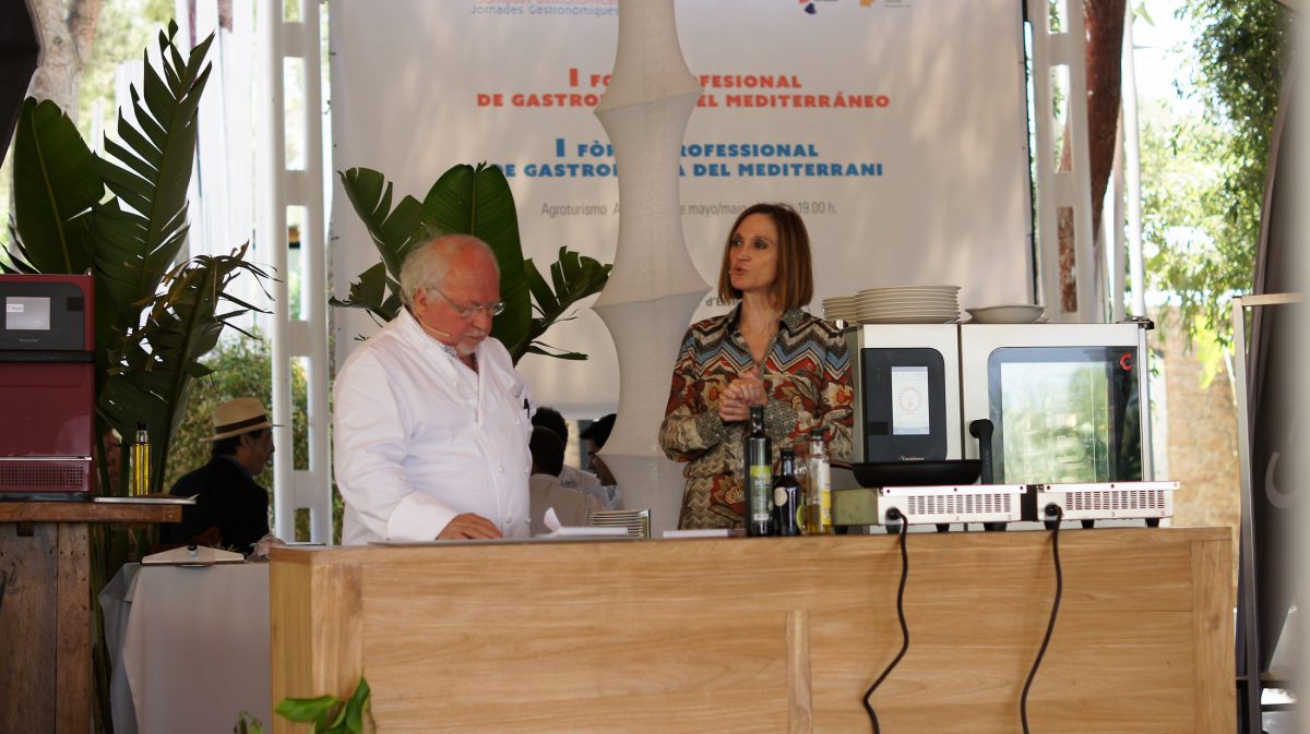 Jean Louis Neichel y Tana Collados en el I Foro Profesional de Gastronomía del Mediterráneo