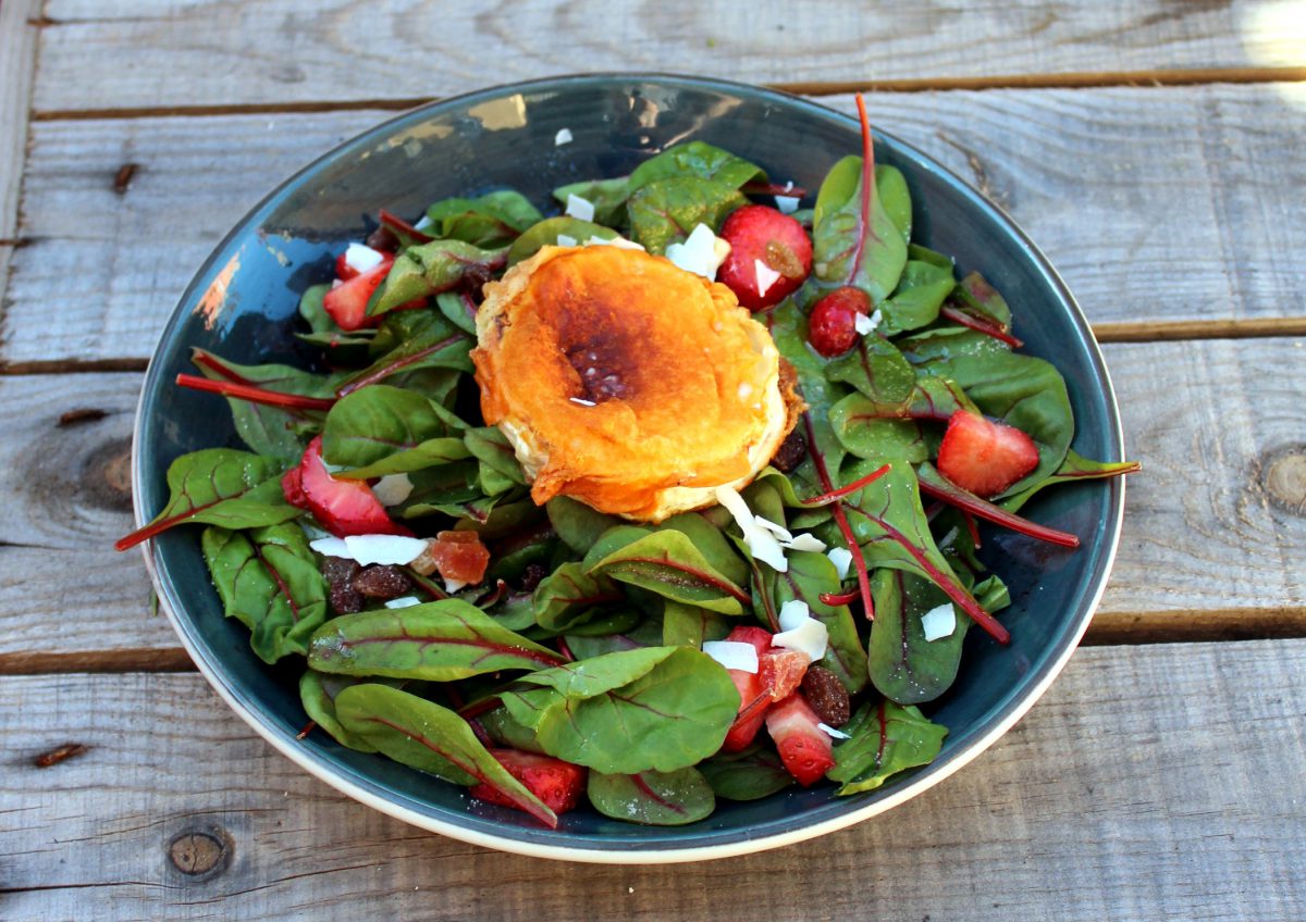 Ensalada de queso de cabra a la plancha