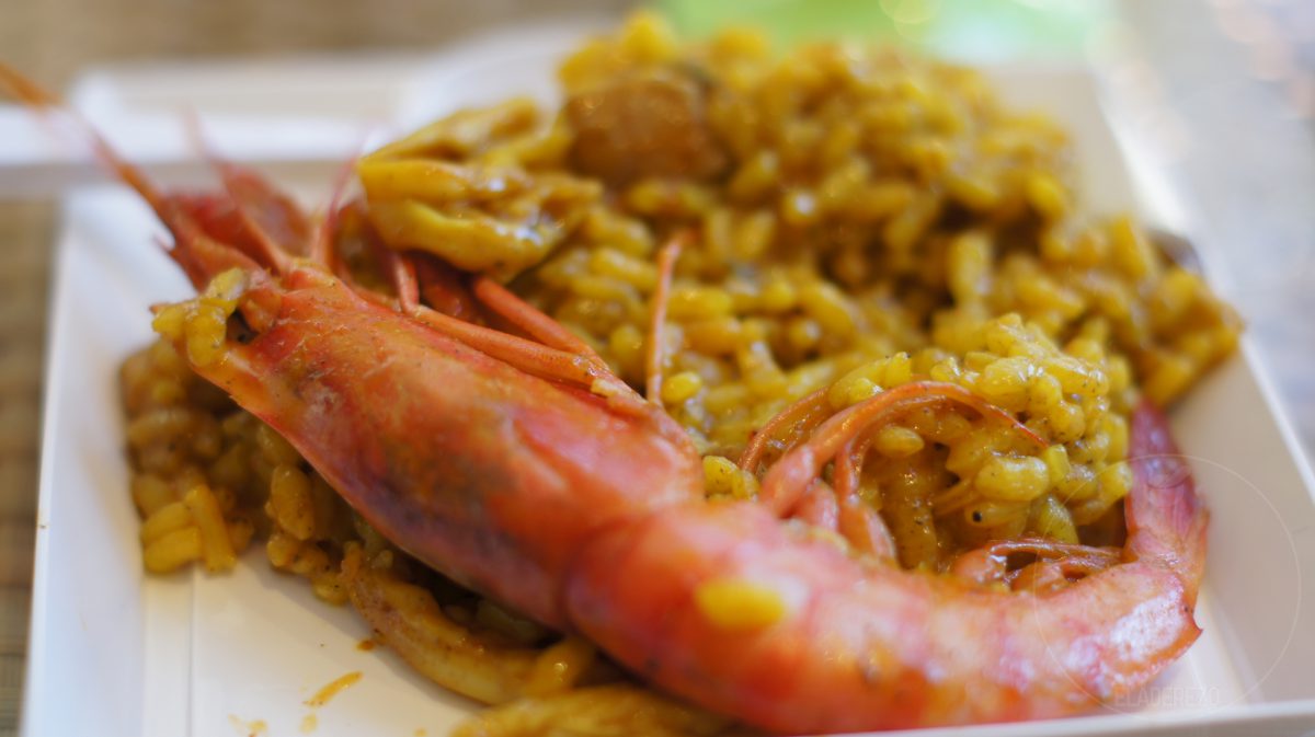 Arroz con sepia, espandenyas y gamba roja de Ibiza - Restaurante Sa Nansa