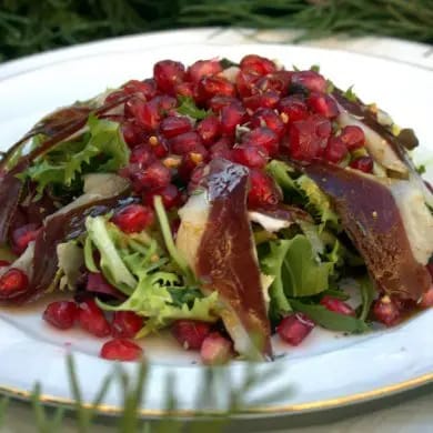 ensalada de jamon de pato con granada 1