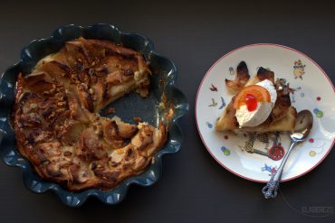 Pudin de Roscón de Reyes con manzanas reinetas