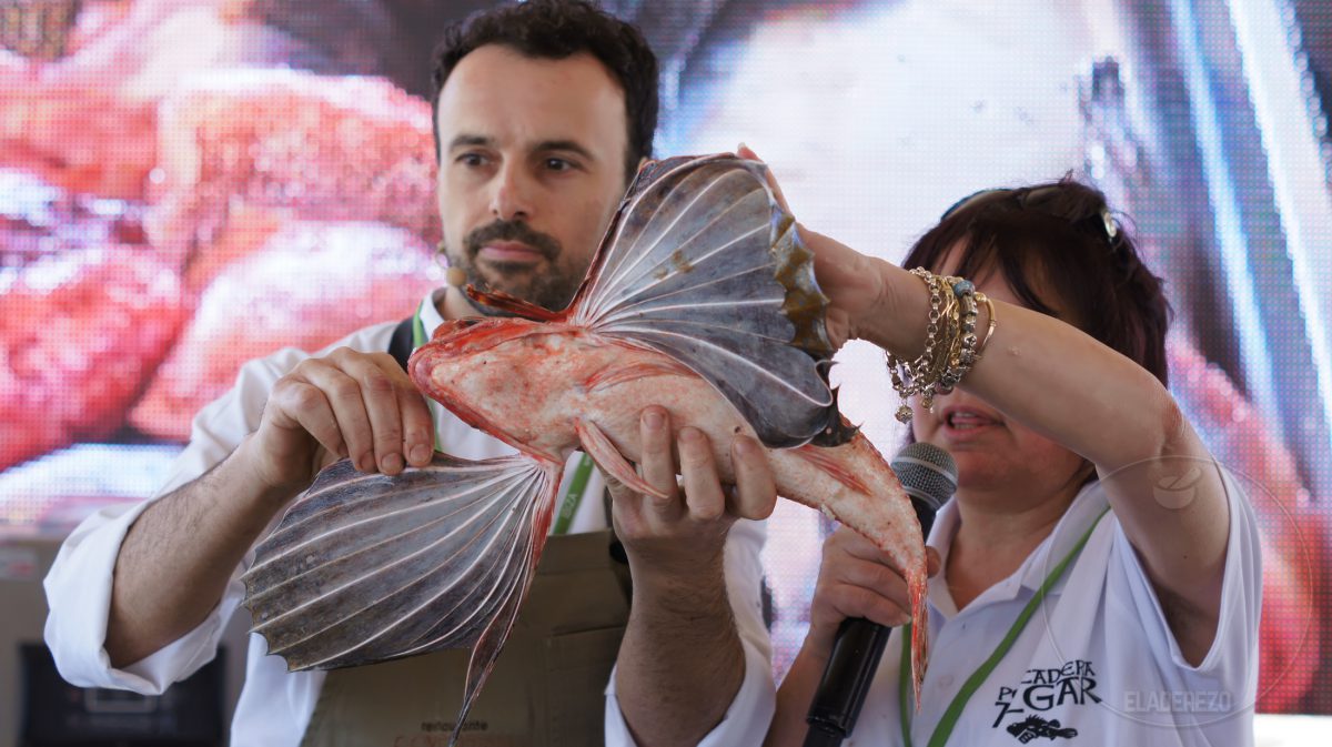 El Chef José Miguel Bonet y Carmen Tur de Pescados Algar