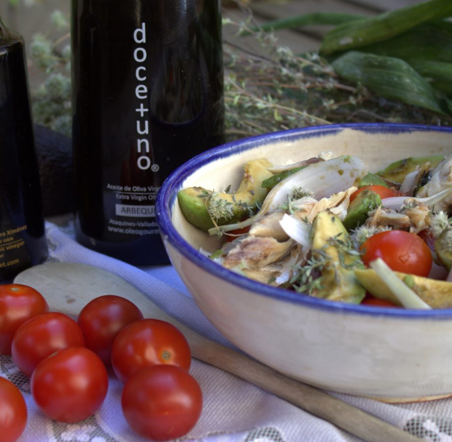 ensalada de verano con aceite doce mas uno