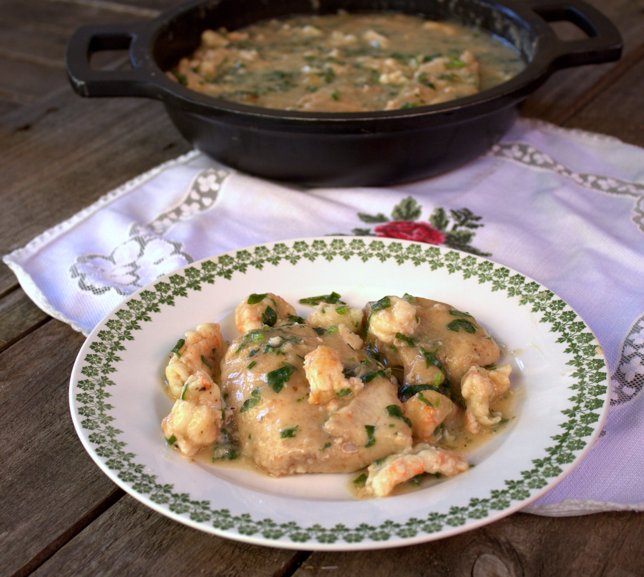 Palometa en salsa verde