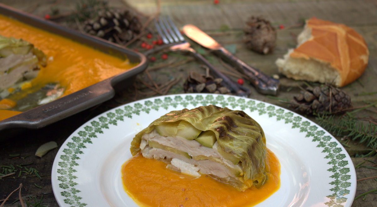 Pastel de pollo y verduras