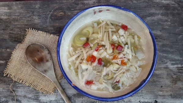 Sopa Jardinera de verduras y pasta